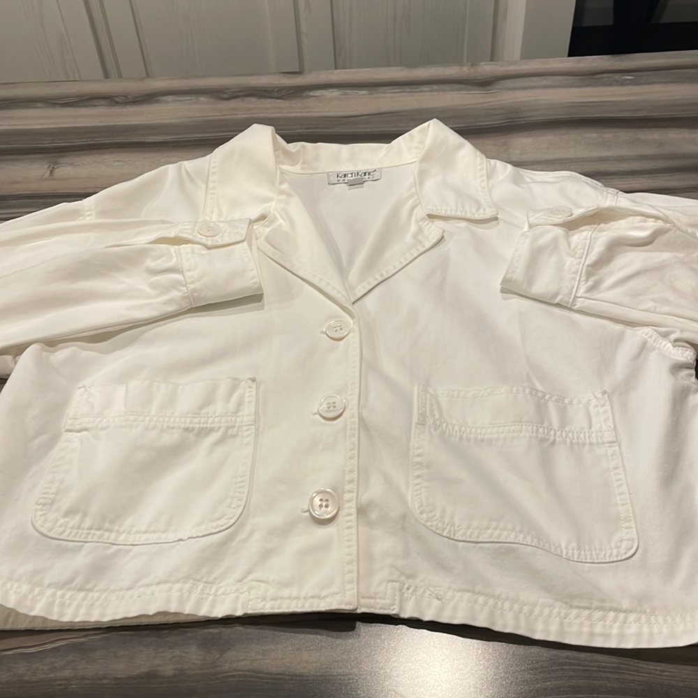 Karen Kane White Jean Jacket